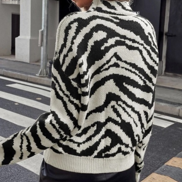 Zebra print knit sweater - Picture 6 of 16